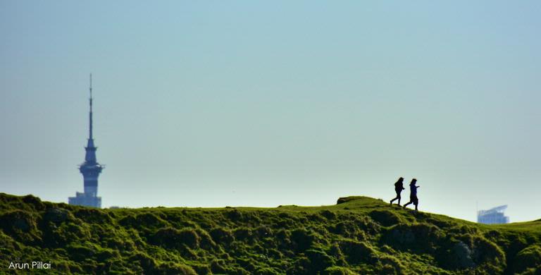 Picture taken from the top of Mangere mountain a couple of weeks back.